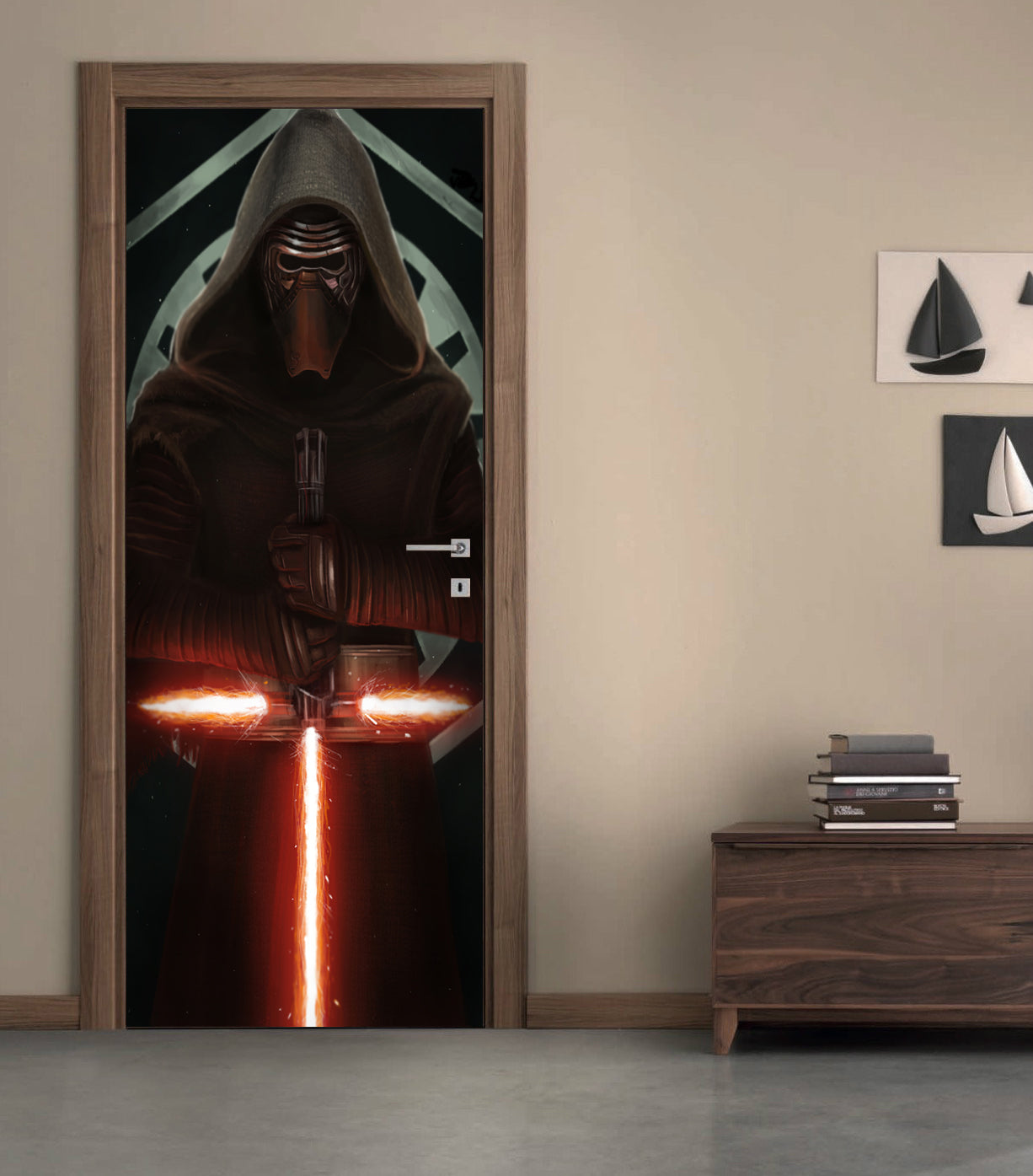 Star Wars Kylo Ren nom personnalisé porte enveloppe autocollant amovible autocollant D188