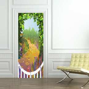 Fantasy Road DIY DOOR WRAP Decal Removable Sticker D189