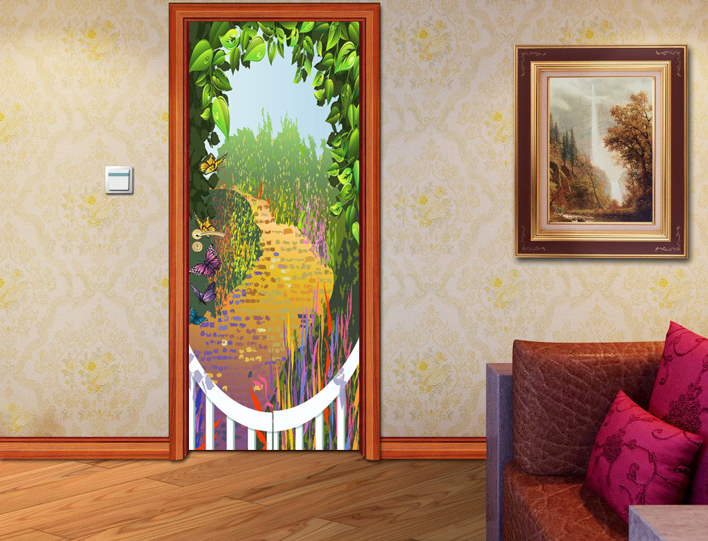 Fantasy Road DIY DOOR WRAP Decal Autocollant amovible D189