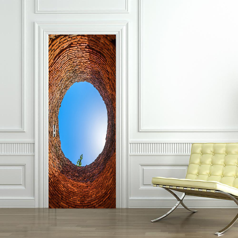 Hole To The Sky DIY DOOR WRAP Decal Removable Sticker D191