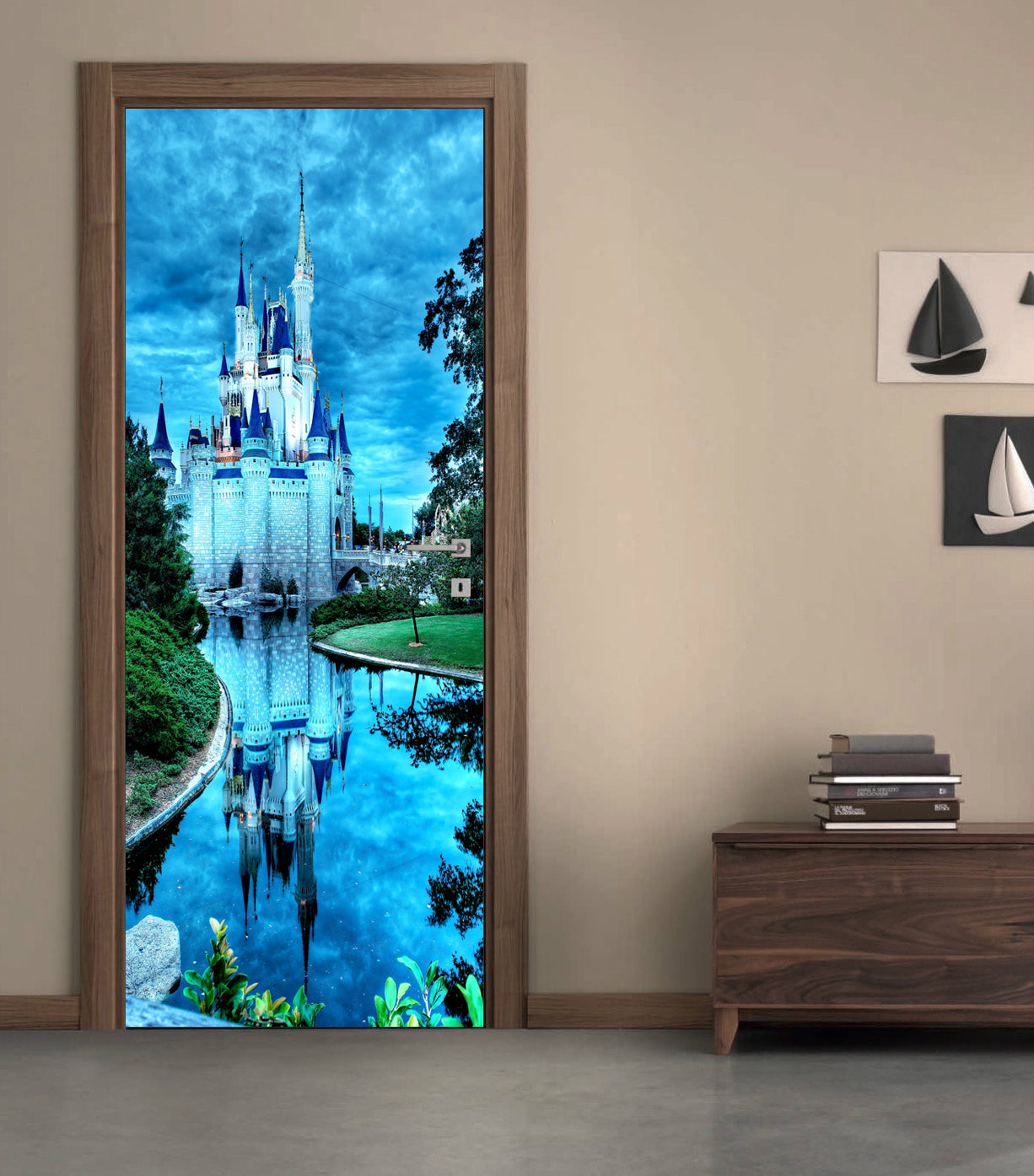 Princess Castle DOOR Wallpaper Decal Removable Sticker D195