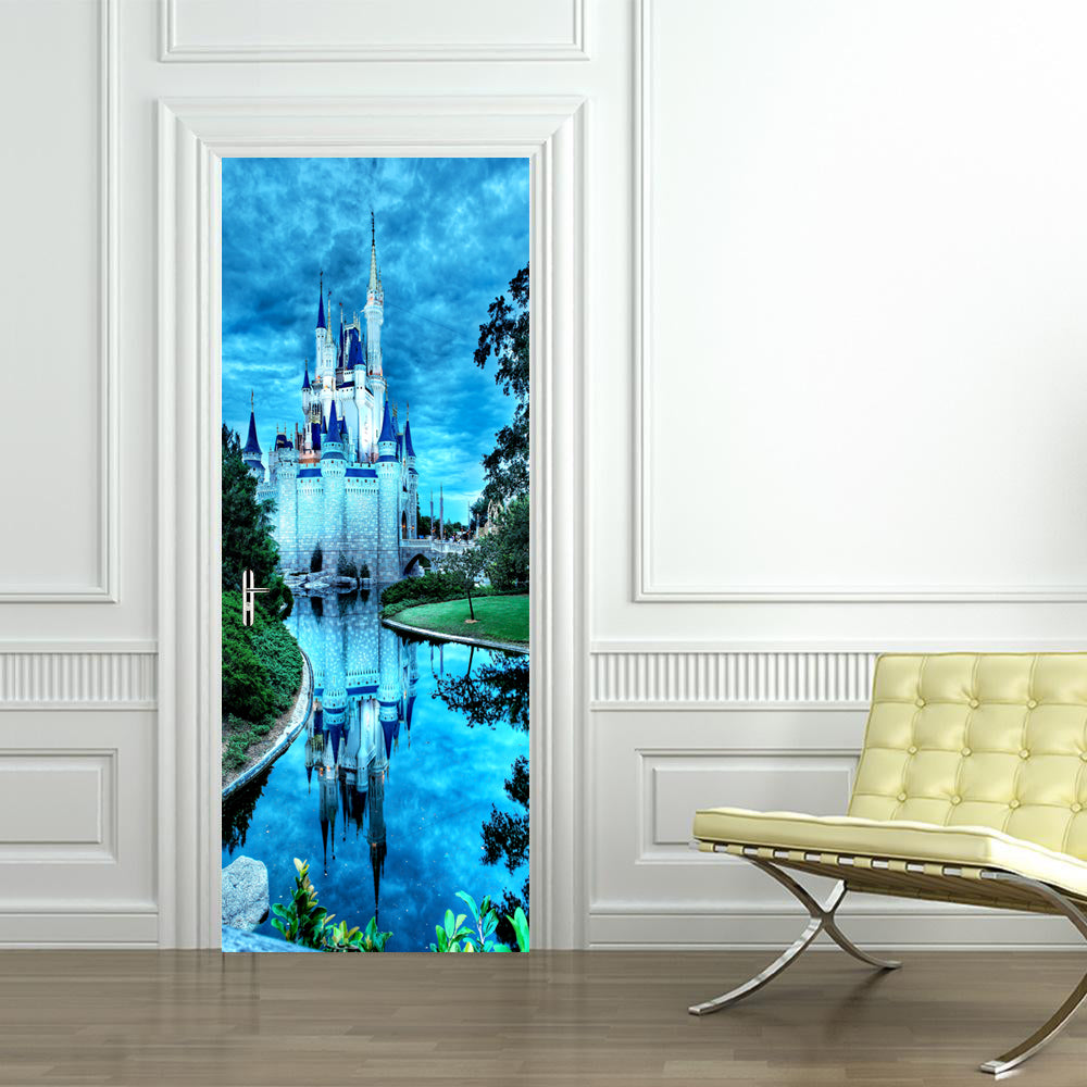 Princess Castle DOOR Wallpaper Decal Removable Sticker D195