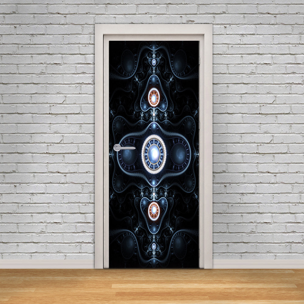 Abstract Shapes DIY DOOR WRAP Decal Removable Sticker D203