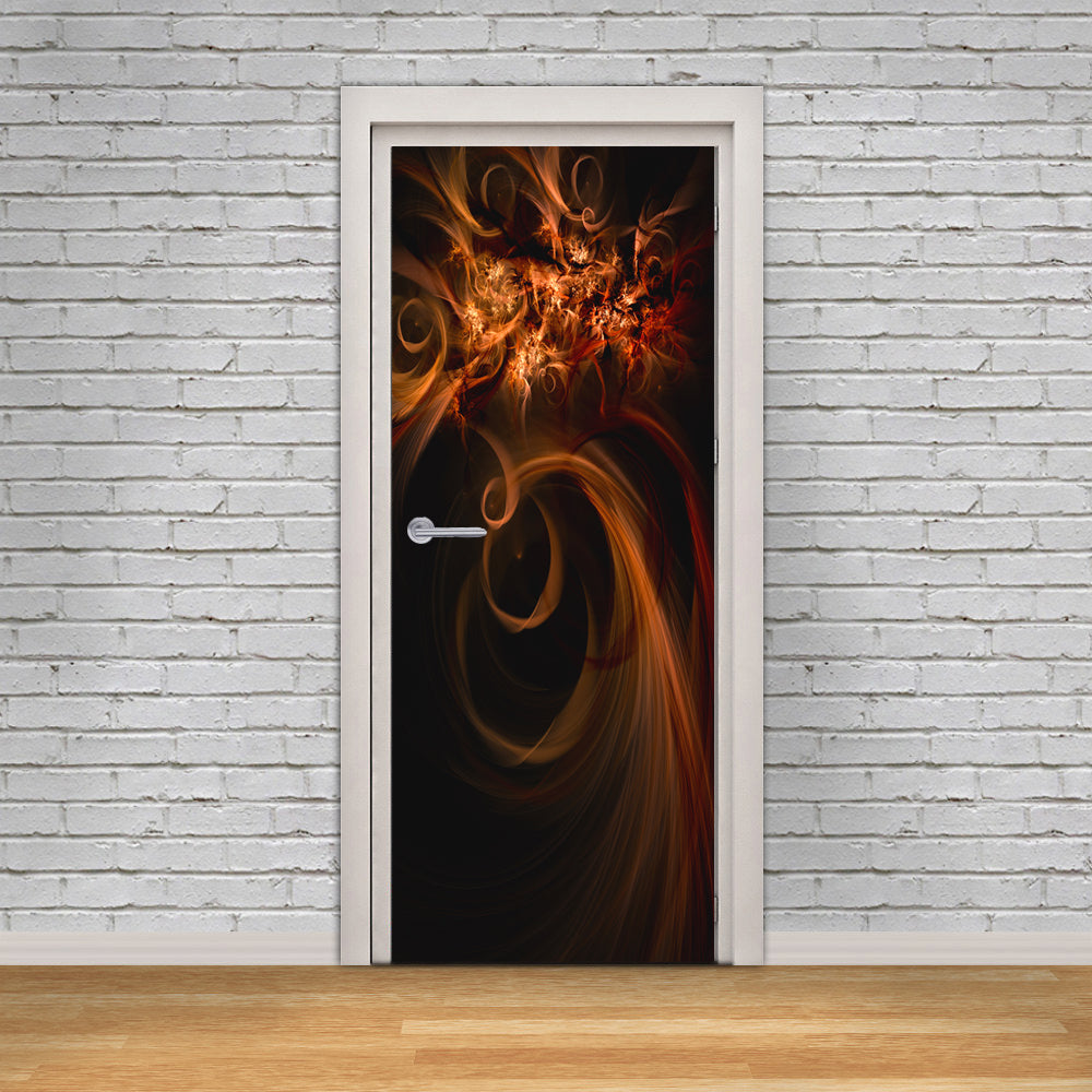 Feather Strokes DIY DOOR WRAP Decal Removable Sticker D206