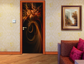 Feather Strokes DIY DOOR WRAP Autocollant amovible décalcomanie D206