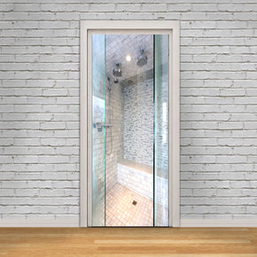 Shower DIY DOOR WRAP Decal Removable Sticker D216