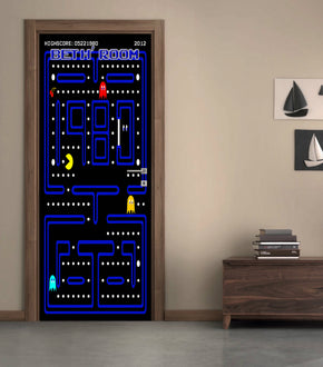 Pacman nom personnalisé porte enveloppe autocollant amovible autocollant D223