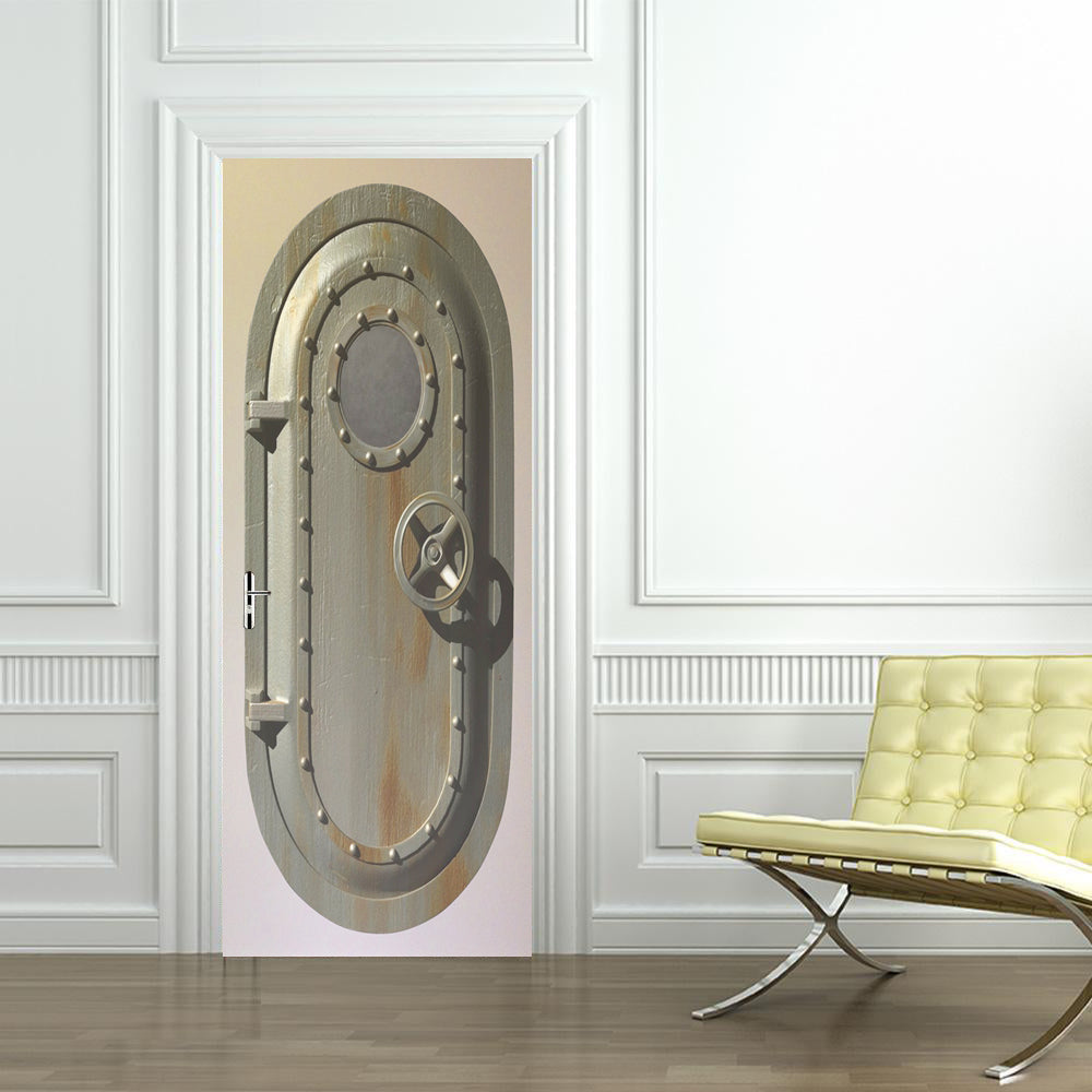 Submarin Door Personalized Name DOOR WRAP Decal Removable Sticker D227