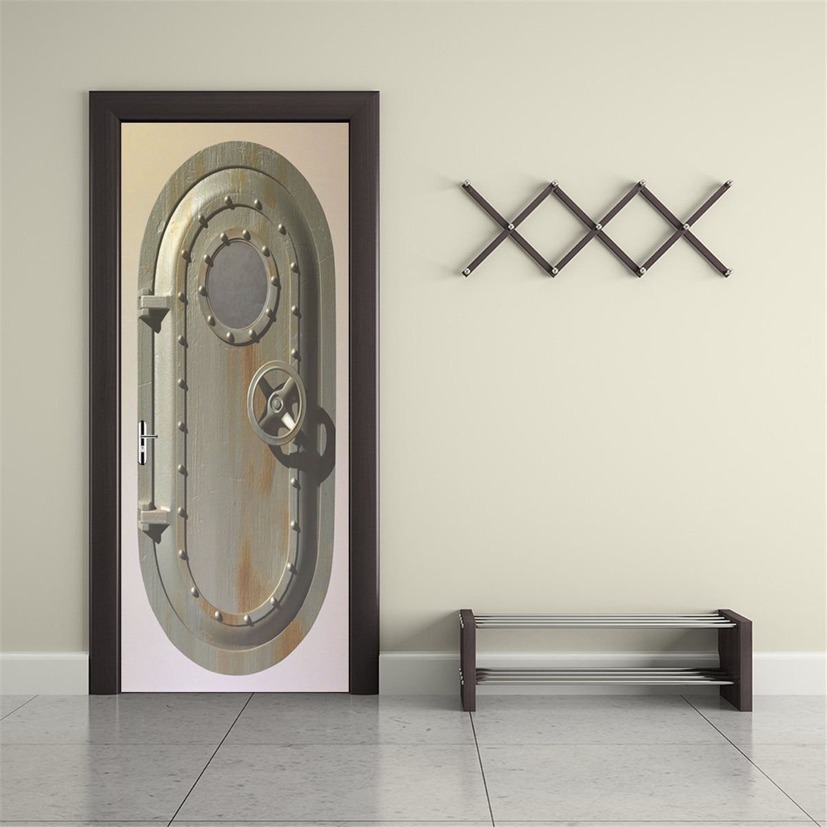 Submarin Door Personalized Name DOOR WRAP Decal Removable Sticker D227