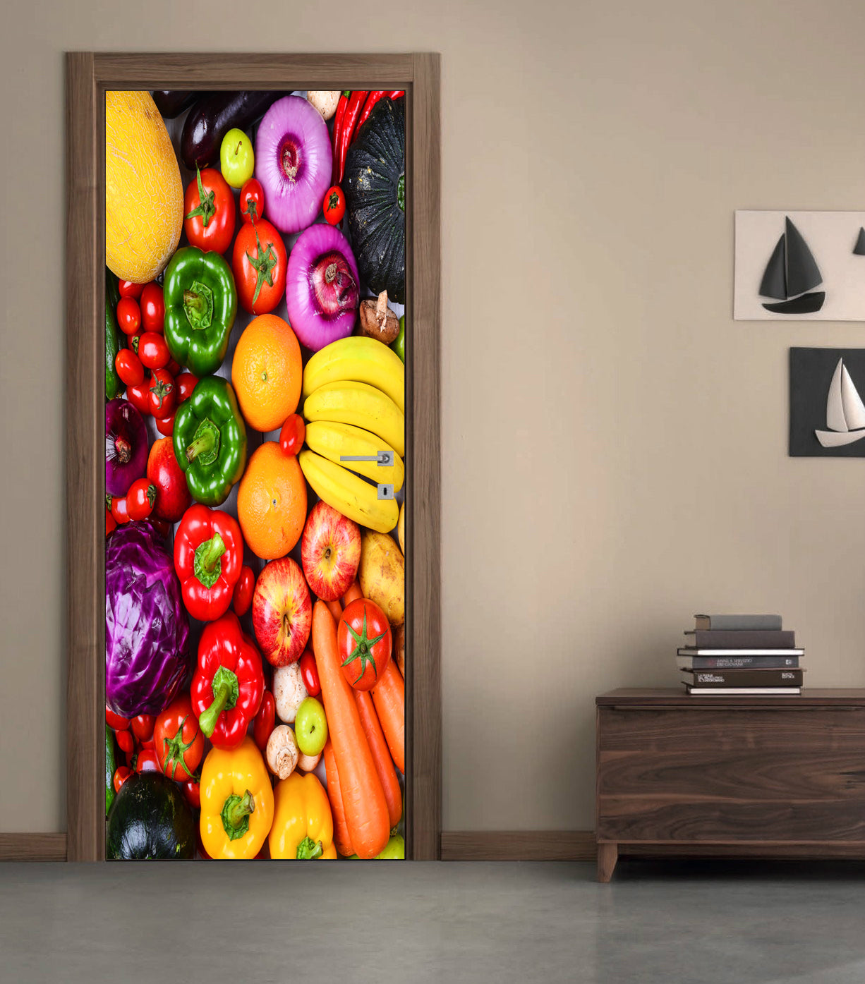 Vegi Fruit DIY DOOR WRAP Decal Removable Sticker D229