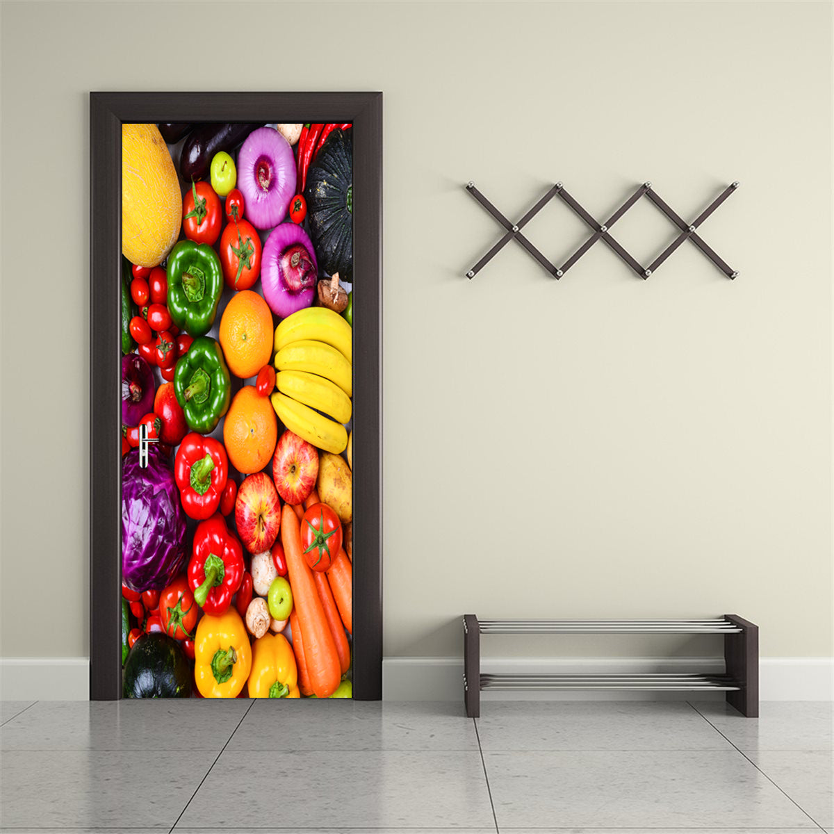 Vegi Fruit DIY DOOR WRAP Decal Removable Sticker D229