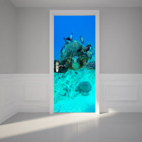 Sea Turtle DIY DOOR WRAP Decal Removable Sticker D234