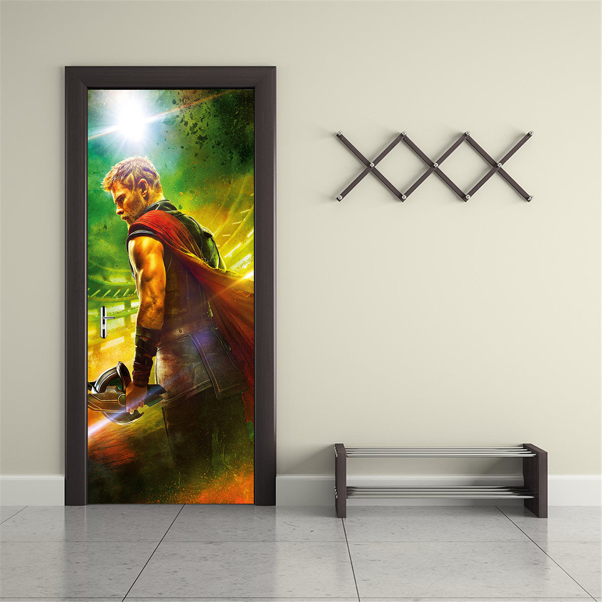 Super Hero Character DIY DOOR WRAP Decal Removable Sticker D258