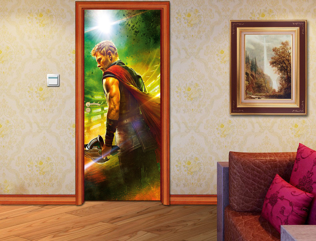 Super Hero Character DIY DOOR WRAP Decal Removable Sticker D258