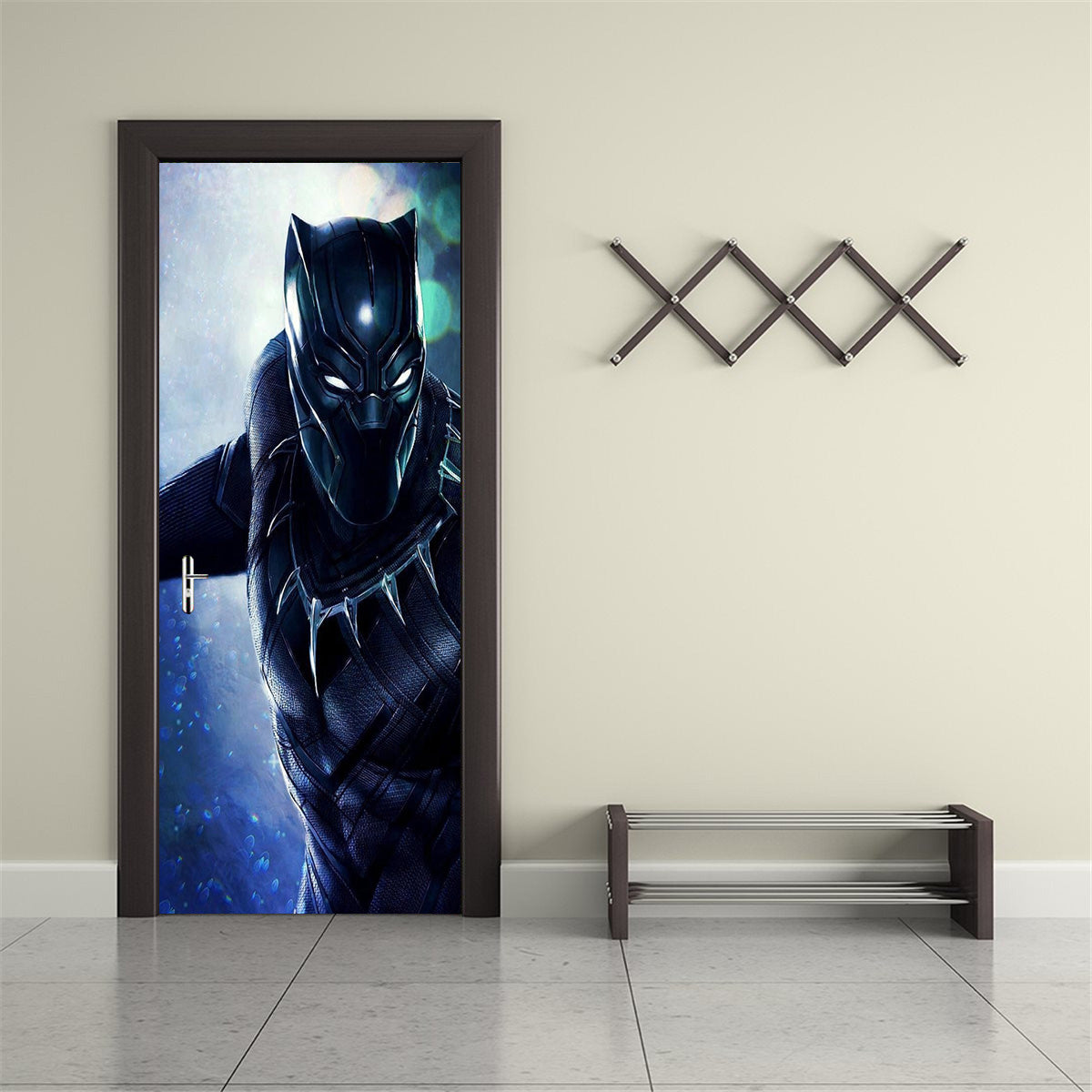 Black Panther Avengers  DIY DOOR WRAP Decal Removable Sticker D261