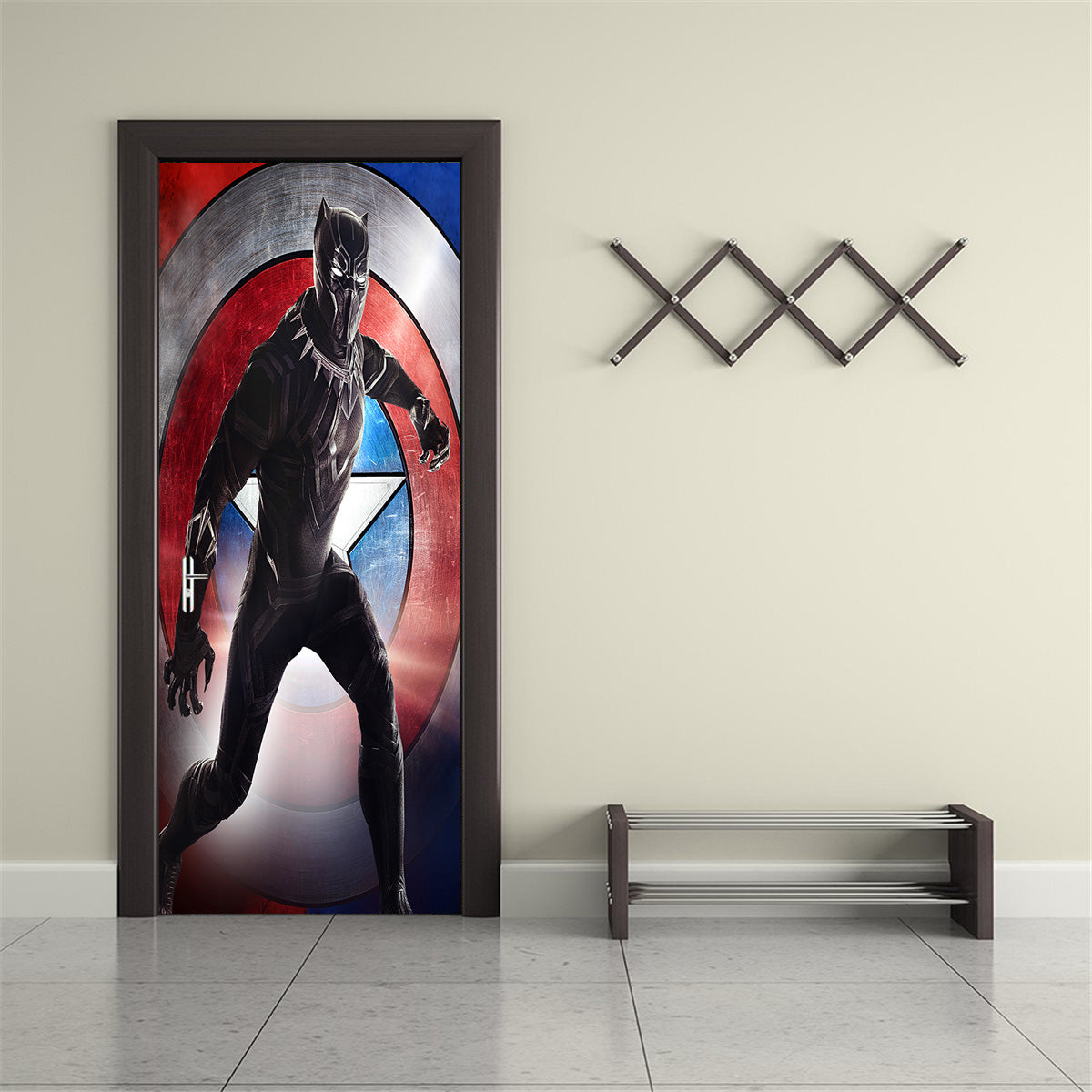 Super Hero Character DIY DOOR WRAP Decal Removable Sticker D262