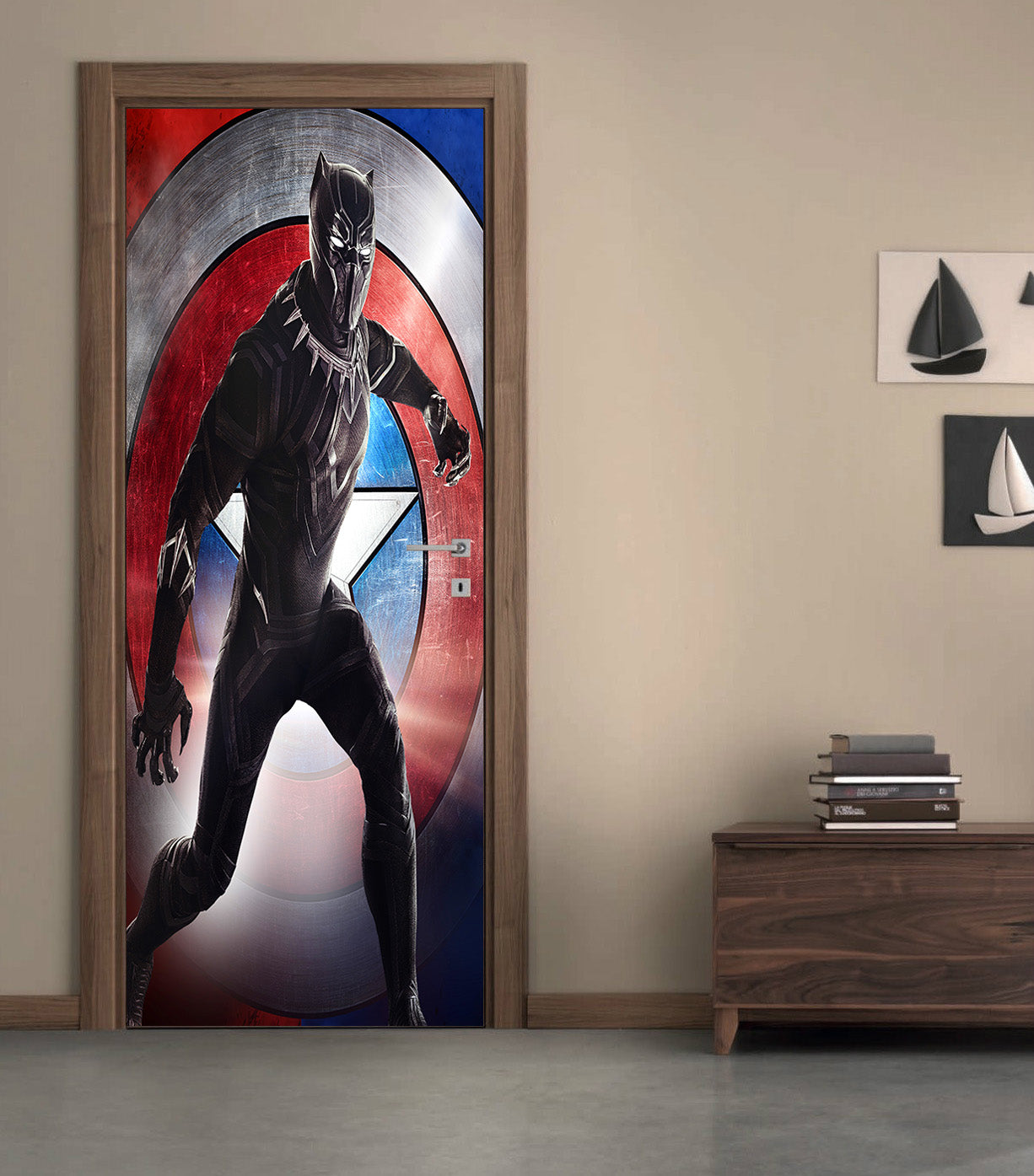 Super Hero Character DIY DOOR WRAP Decal Removable Sticker D262