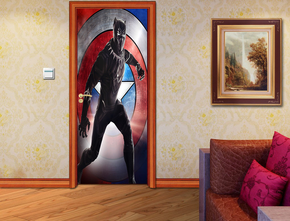 Super Hero Character DIY DOOR WRAP Decal Removable Sticker D262