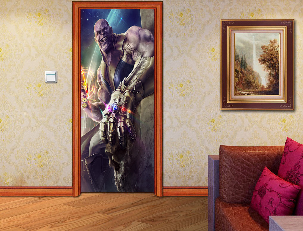 Villain Character DIY DOOR WRAP Decal Removable Sticker D276