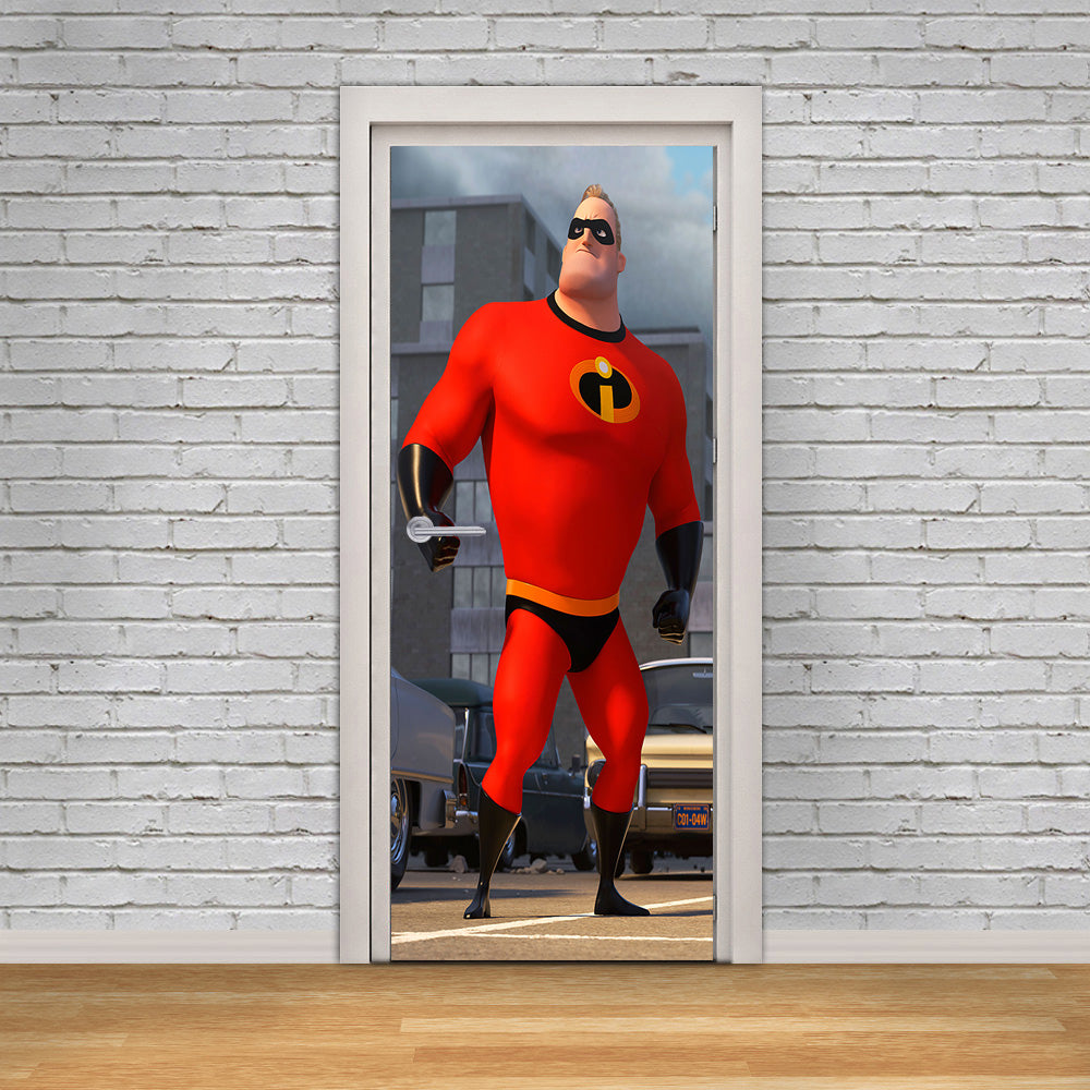 Super Hero Character DIY DOOR WRAP Decal Removable Sticker D284