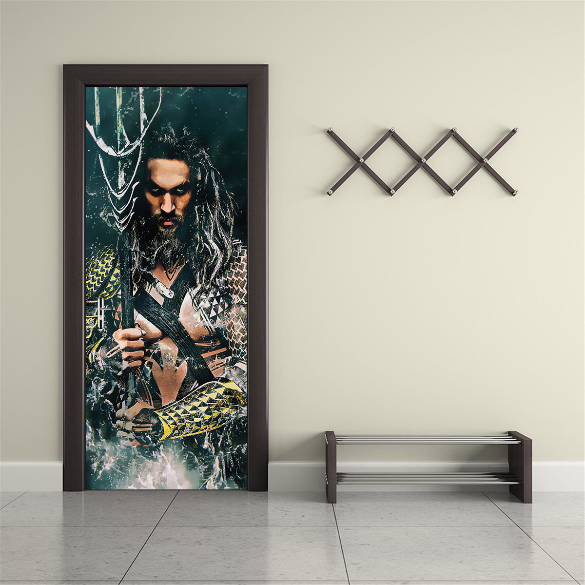 Super Hero Character DIY DOOR WRAP Decal Removable Sticker D287