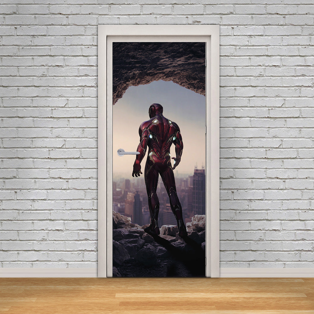 Super Hero Character DIY DOOR WRAP Decal Removable Sticker D295
