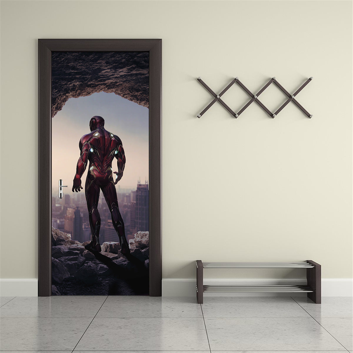 Super Hero Character DIY DOOR WRAP Decal Removable Sticker D295