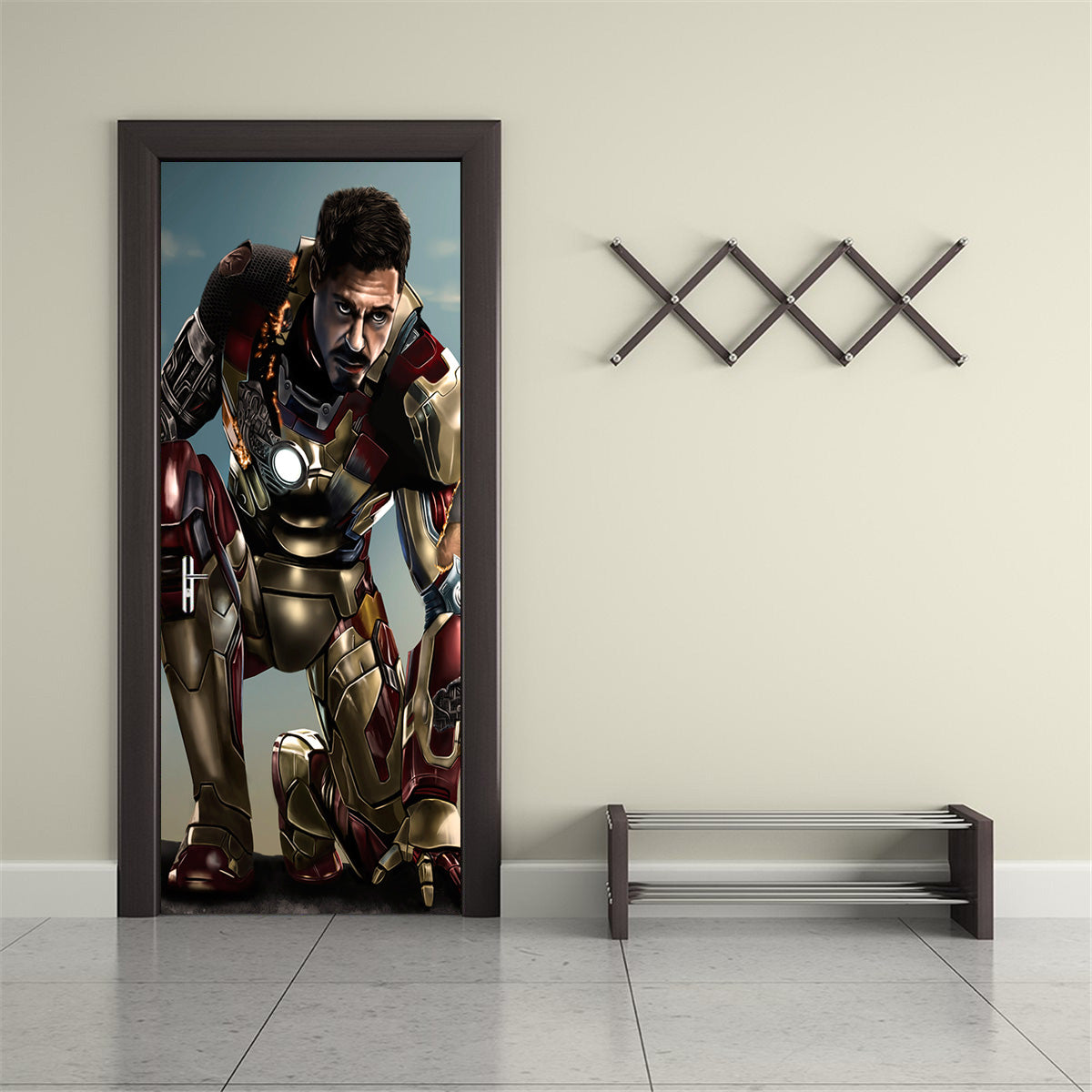Super Hero Character DIY DOOR WRAP Decal Removable Sticker D296