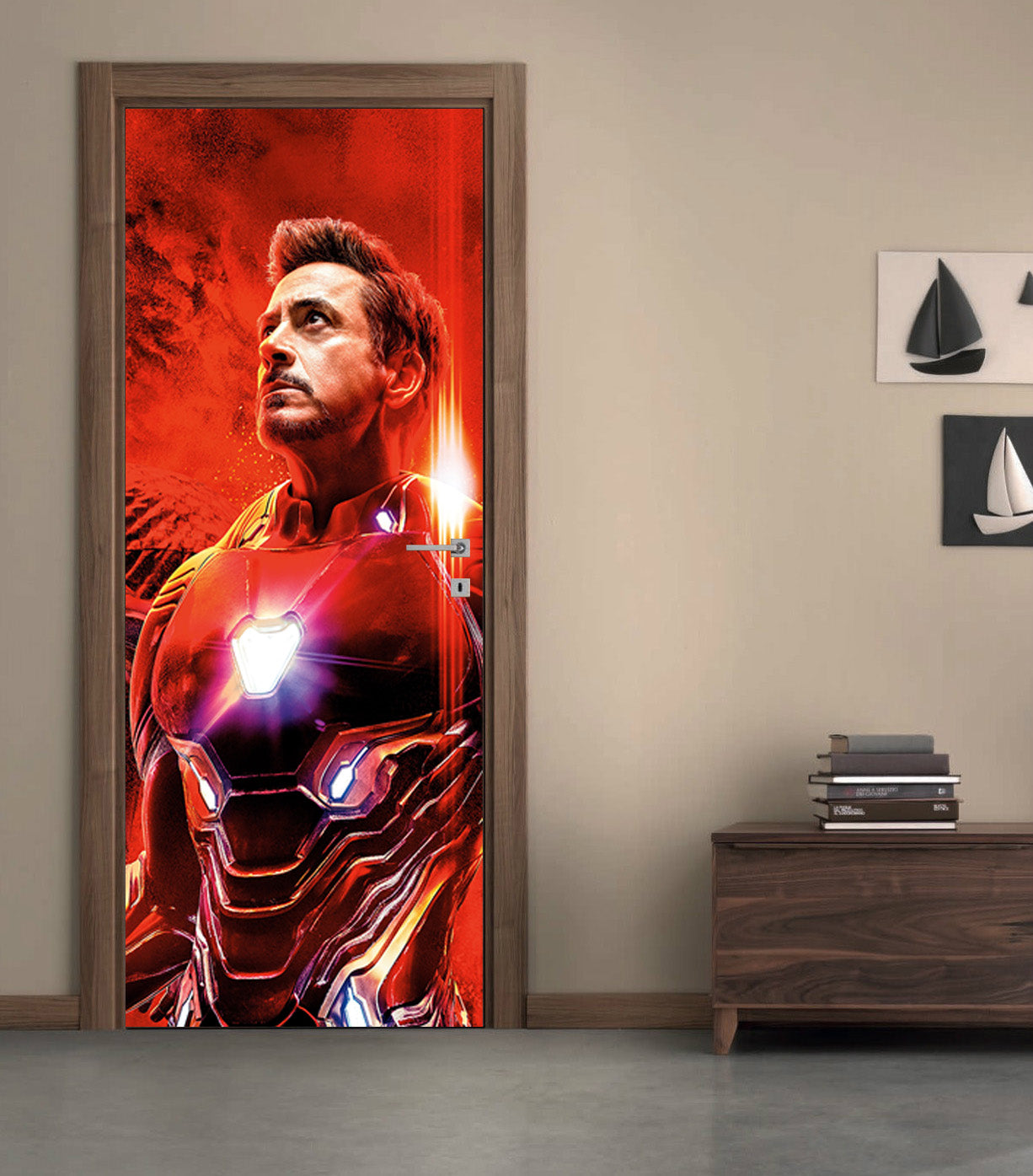 Super Hero Character DIY DOOR WRAP Decal Removable Sticker D297