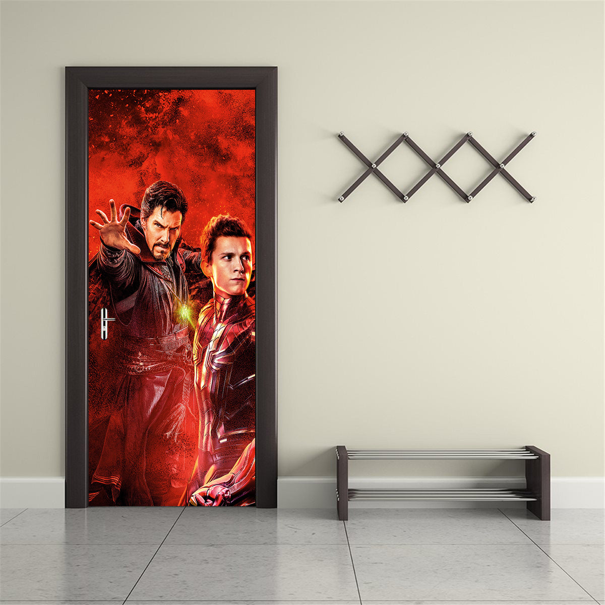 Super Heroes Characters DIY DOOR WRAP Decal Removable Sticker D298