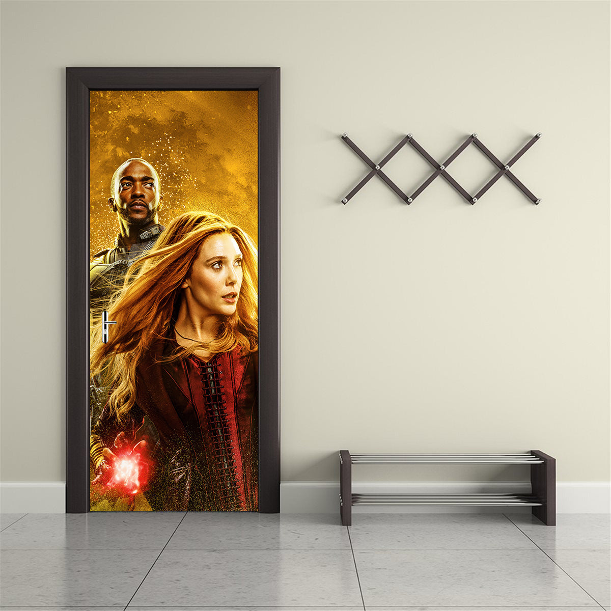 Super Heroes Characters DIY DOOR WRAP Decal Removable Sticker D299