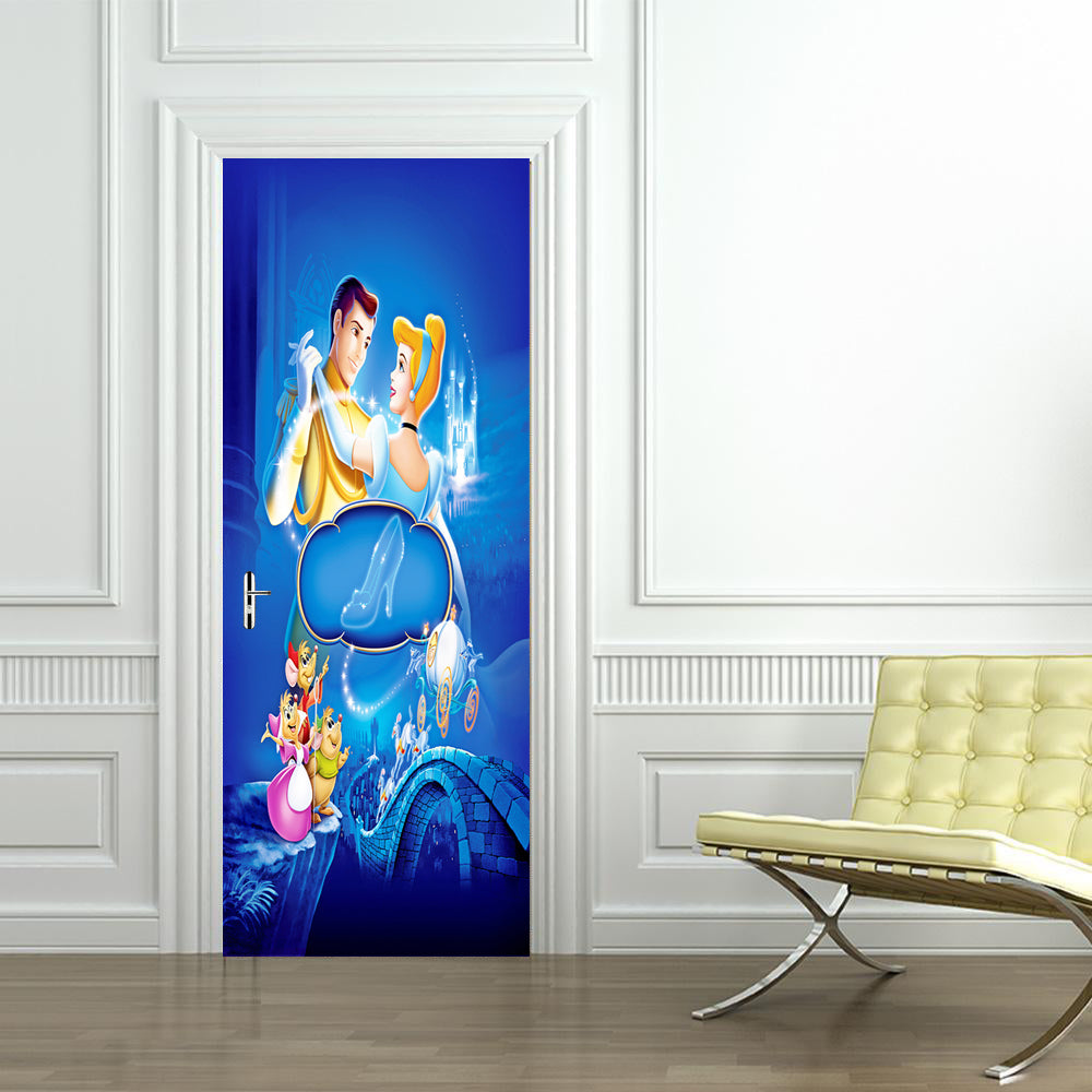 Cendrillon DIY DOOR WRAP Decal Sticker Amovible D29