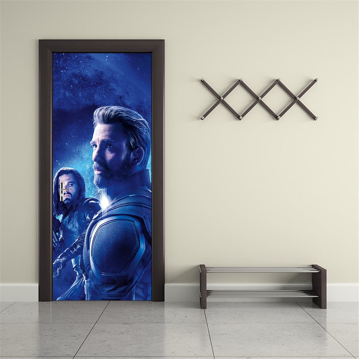 Super Heroes Characters DIY DOOR WRAP Decal Removable Sticker D302