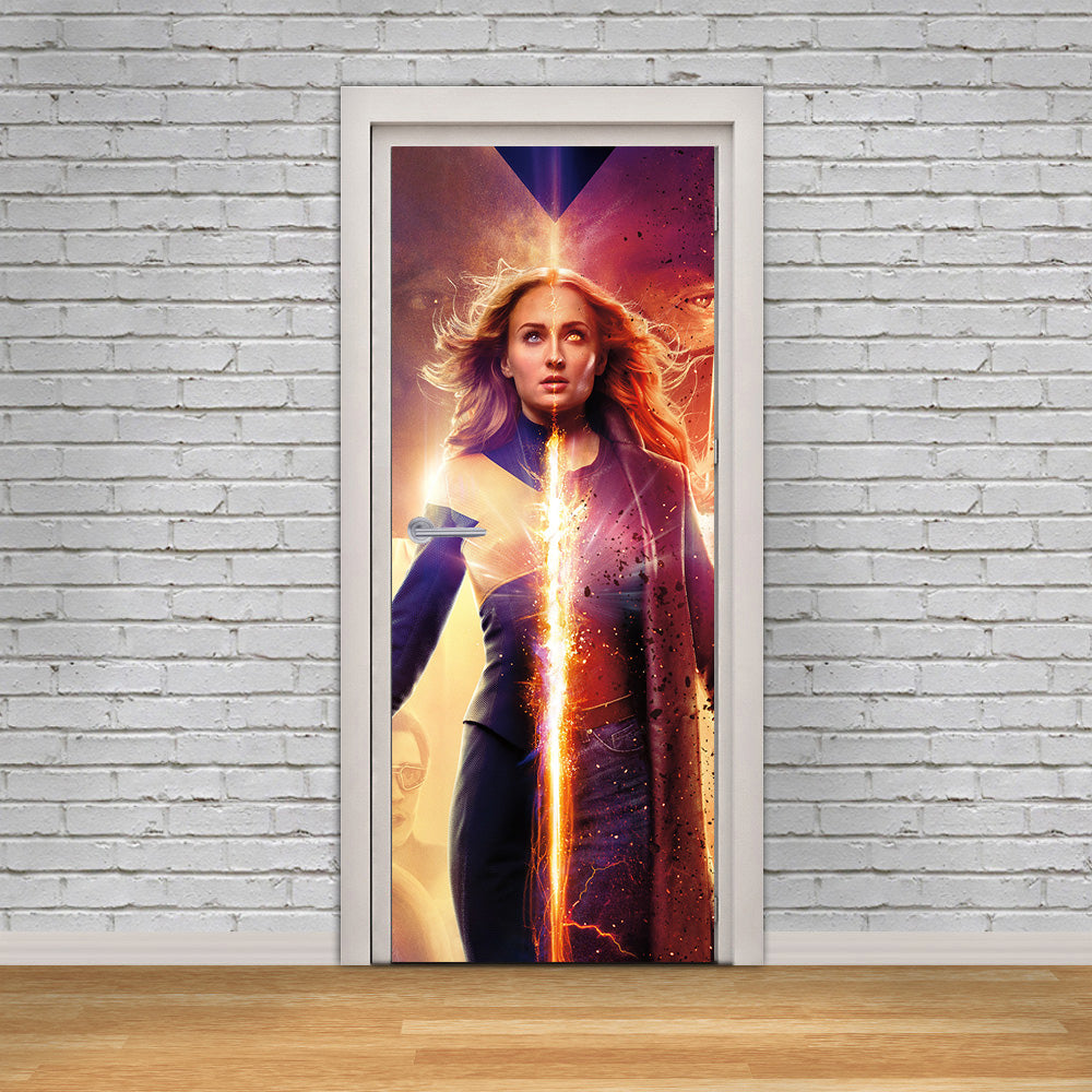 Super Hero Character DIY DOOR WRAP Decal Removable Sticker D303