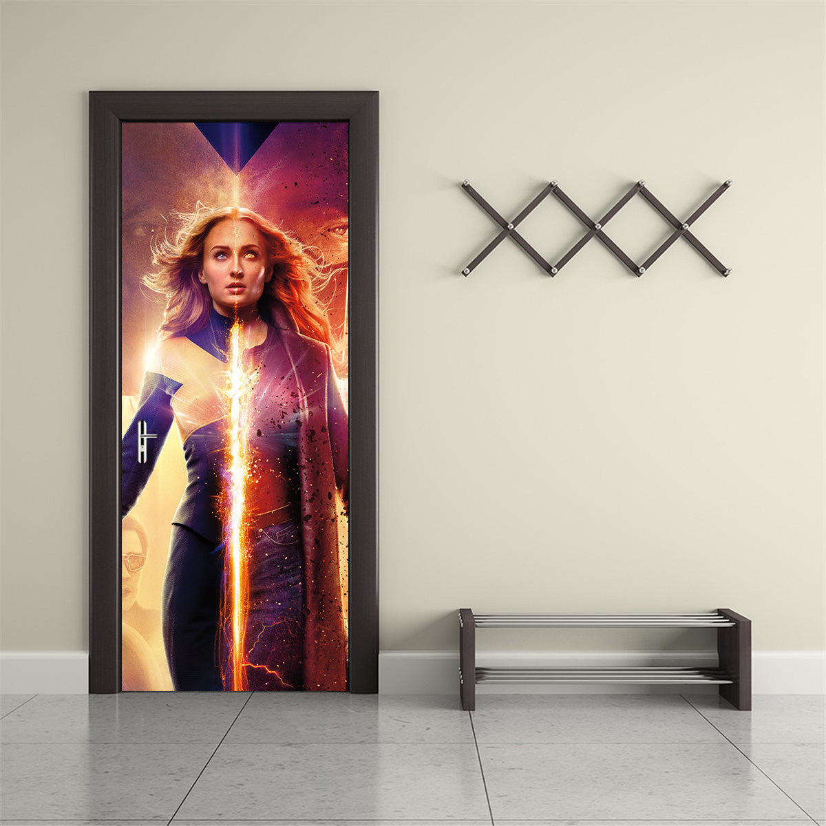 Super Hero Character DIY DOOR WRAP Decal Removable Sticker D303