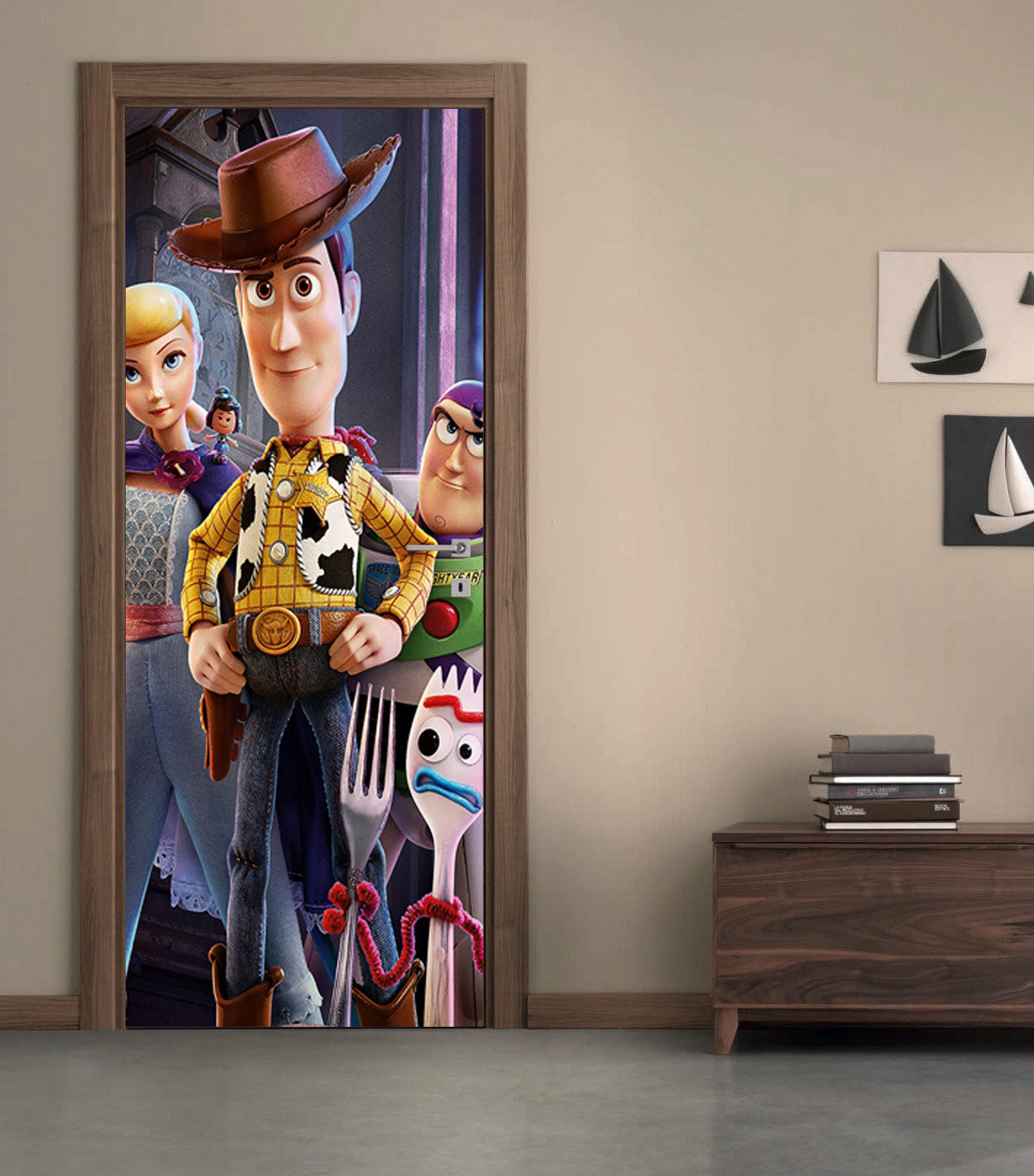 Toy Story Woody Buzz Nom personnalisé PORTE WRAP Autocollant amovible Décalque D308