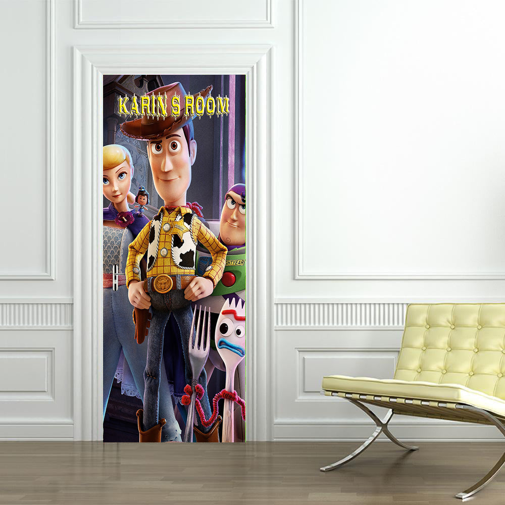 Toy Story Woody Buzz Nom personnalisé PORTE WRAP Autocollant amovible Décalque D308