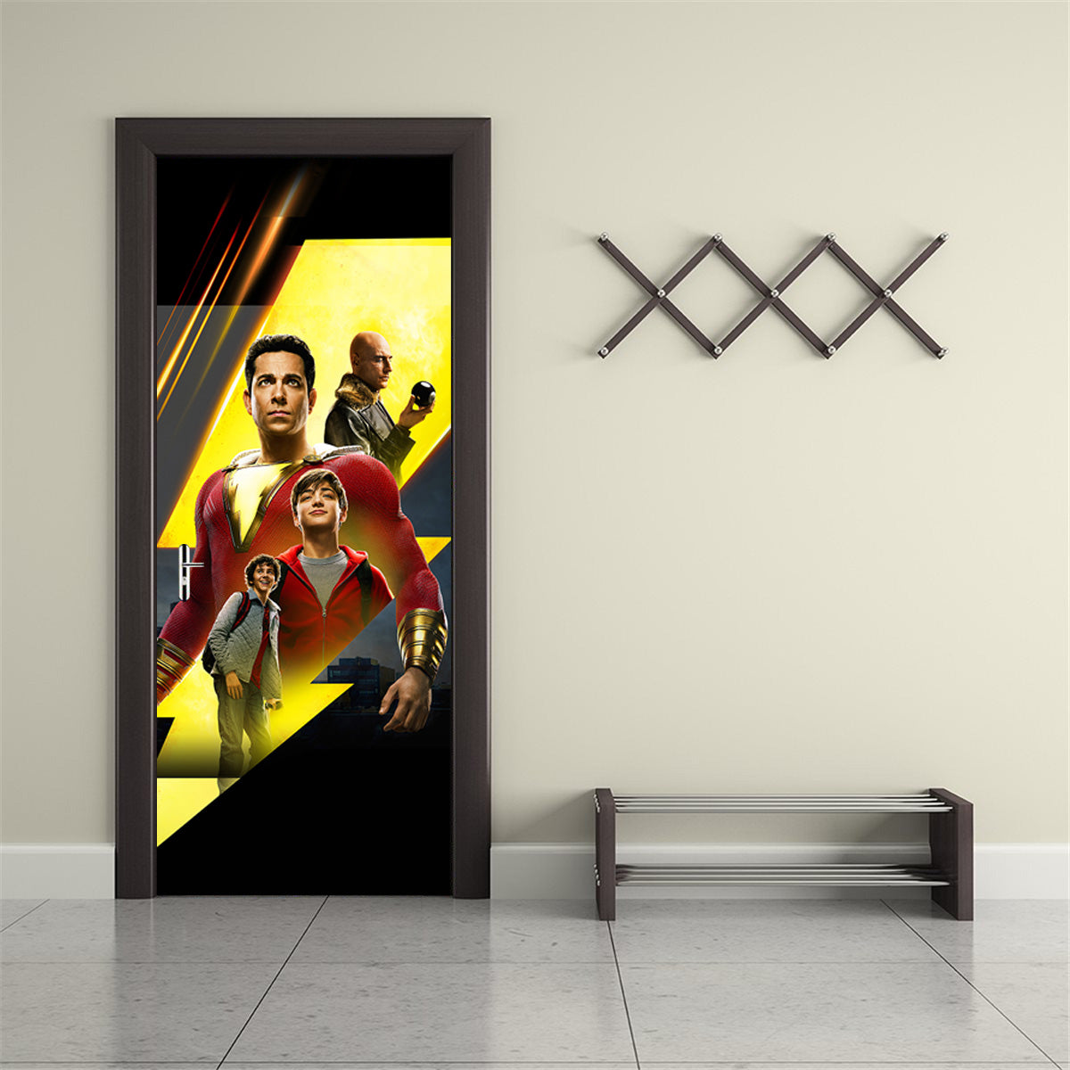 Super Hero Character DIY DOOR WRAP Decal Removable Sticker D312