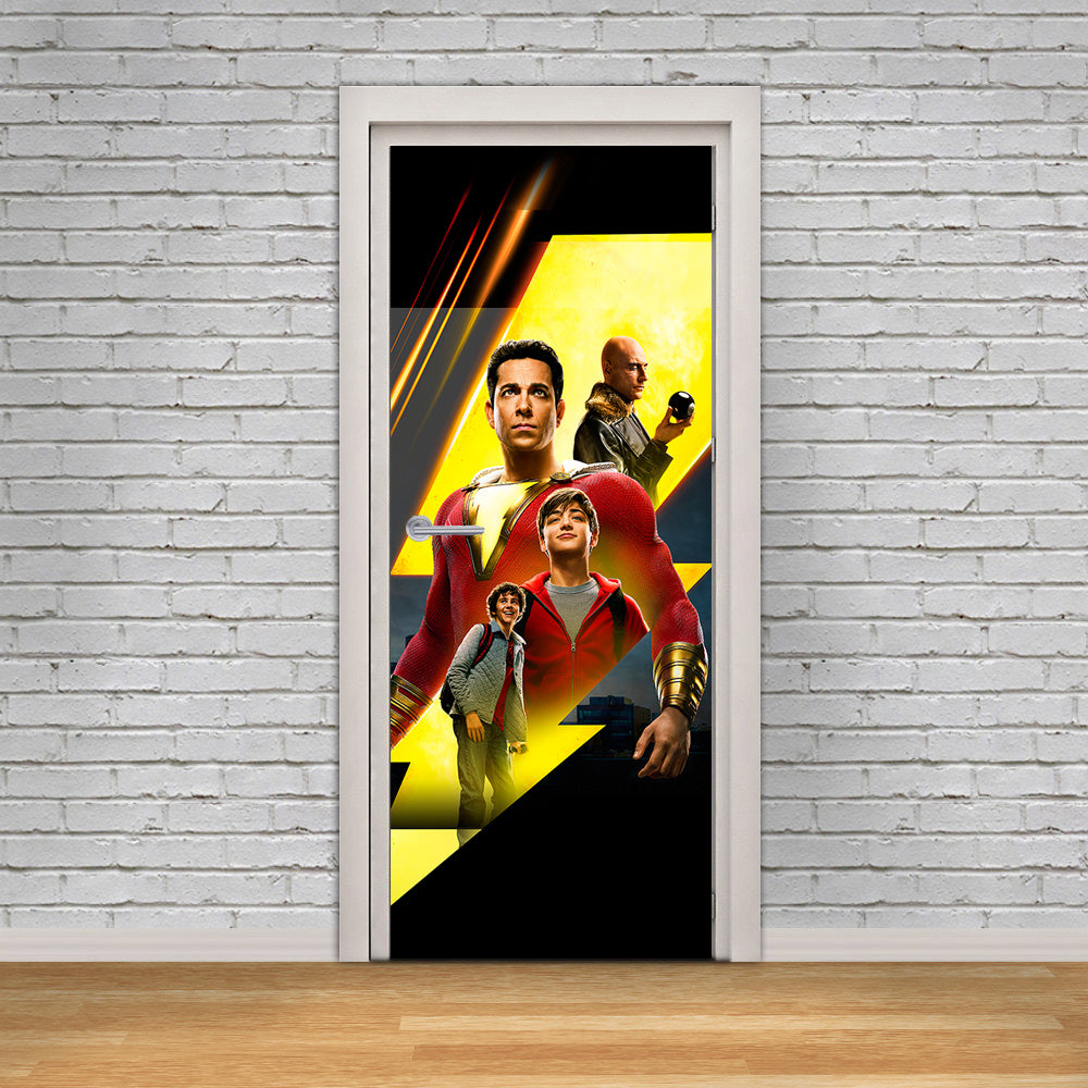 Super Hero Character DIY DOOR WRAP Decal Removable Sticker D312