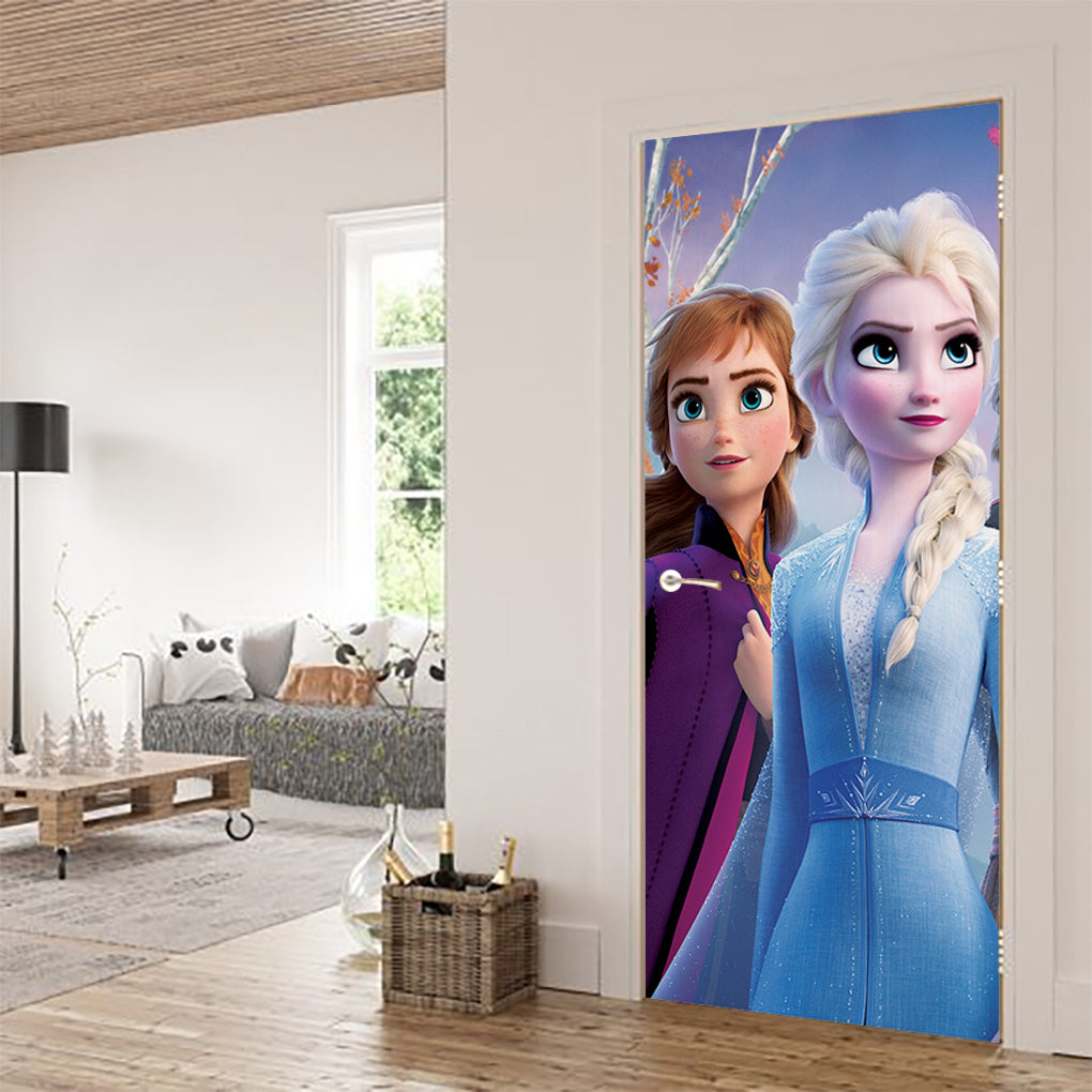 Frozen Personalized Name DOOR WRAP Decal Removable Sticker D319