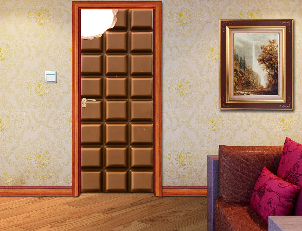 Chocolte Bar DIY DOOR WRAP Decal Removable Sticker D31