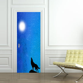 Hurlant Wolf DIY DOOR WRAP Autocollant amovible décalcomanie D54