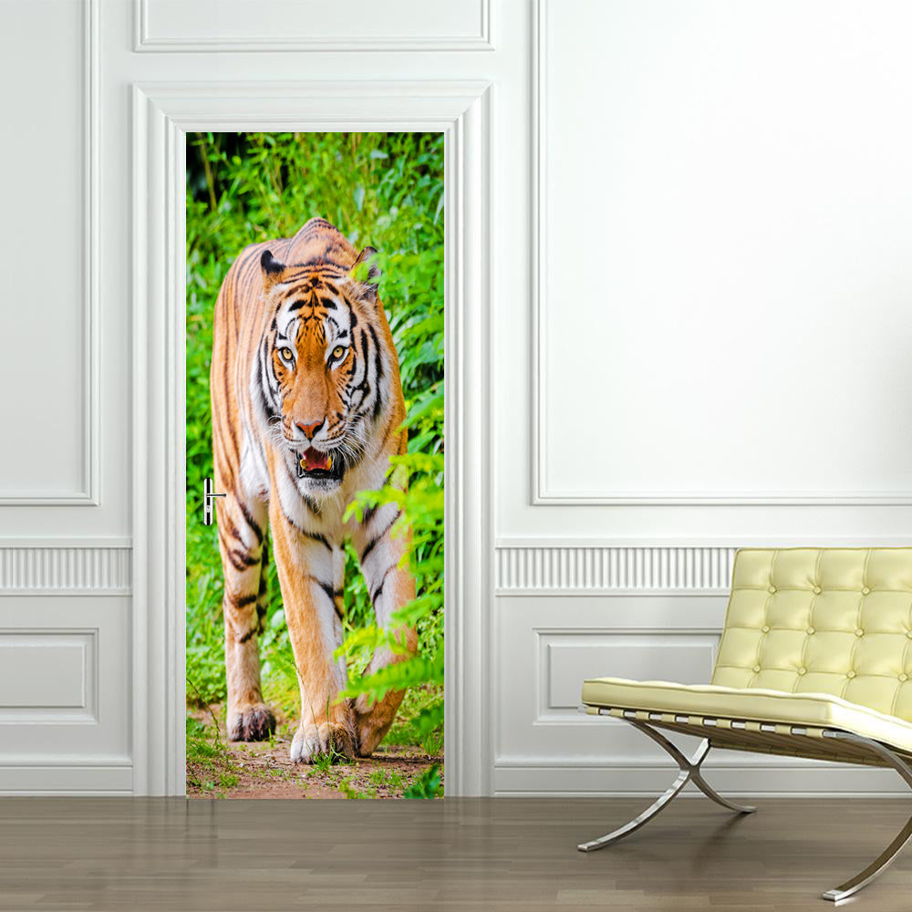 Tiger DIY DOOR WRAP Decal Removable Sticker D58