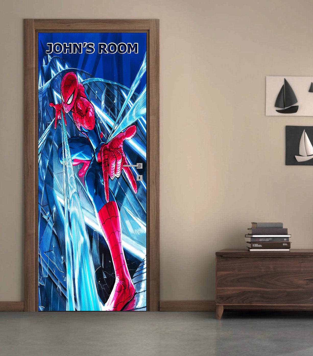 Spider-Man DIY DOOR WRAP Decal Removable Sticker D64
