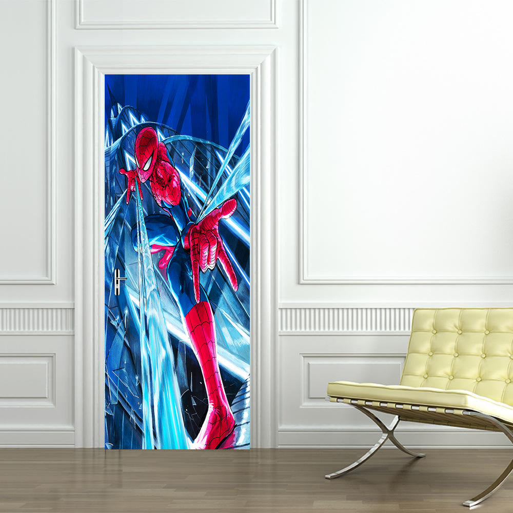 Spider-Man DIY DOOR WRAP Decal Removable Sticker D64