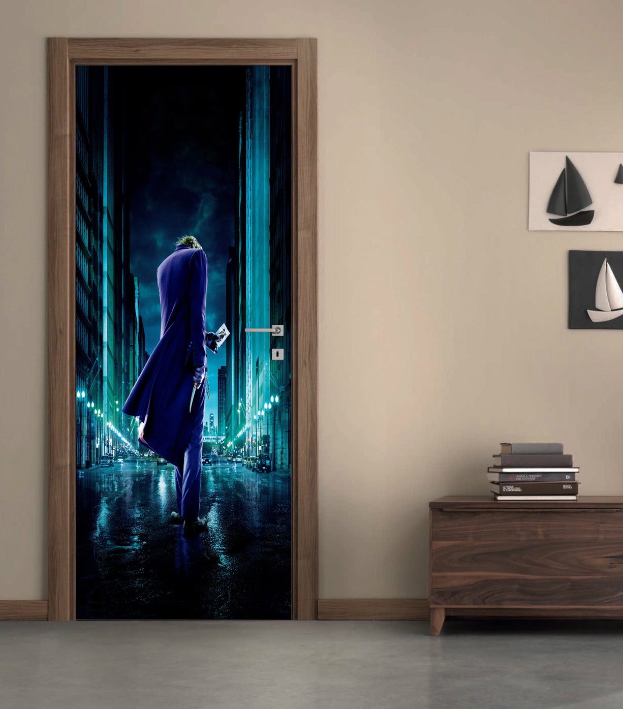 Villain Character DIY DOOR WRAP Decal Removable Sticker D70