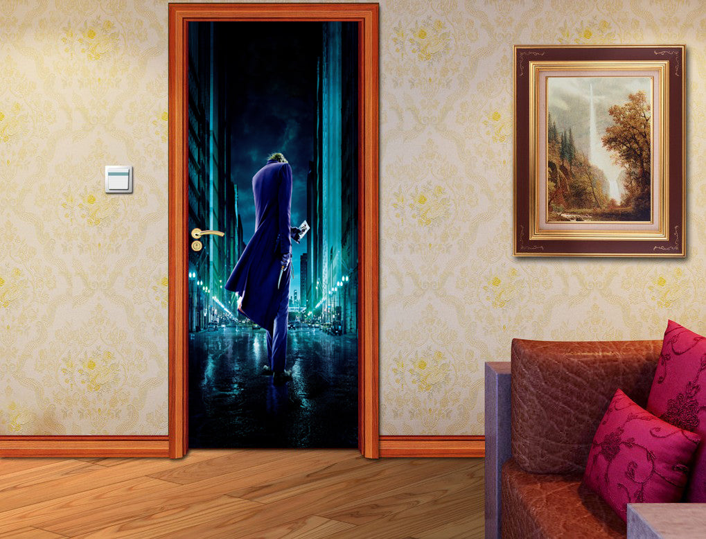 Villain Character DIY DOOR WRAP Decal Removable Sticker D70