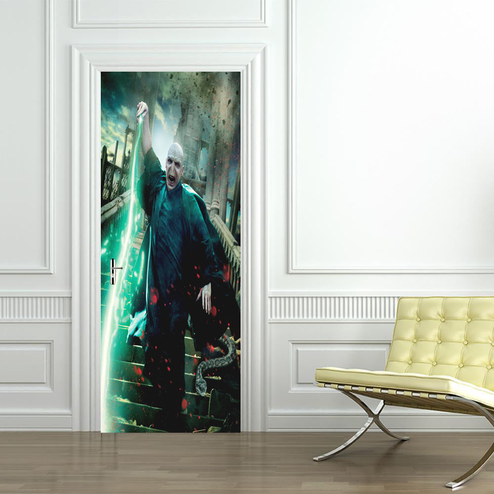 Harry Potter Voldemort DIY DOOR WRAP Decal Removable Sticker D73