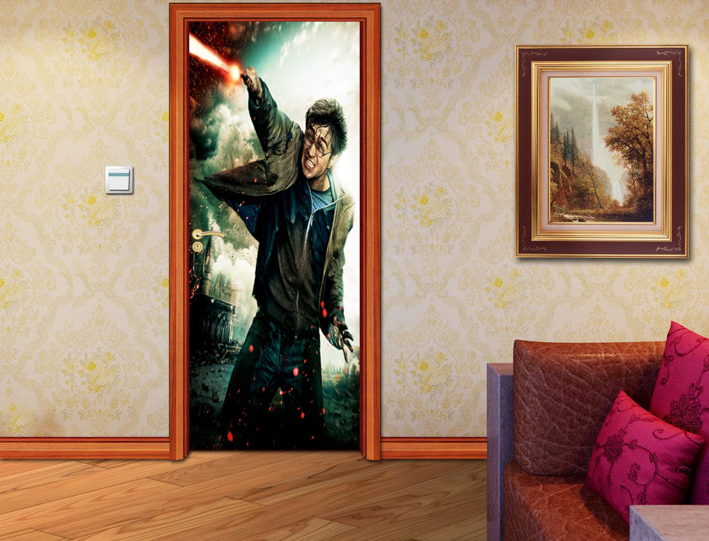 Harry Potter DIY DOOR WRAP Decal Removable Sticker D74