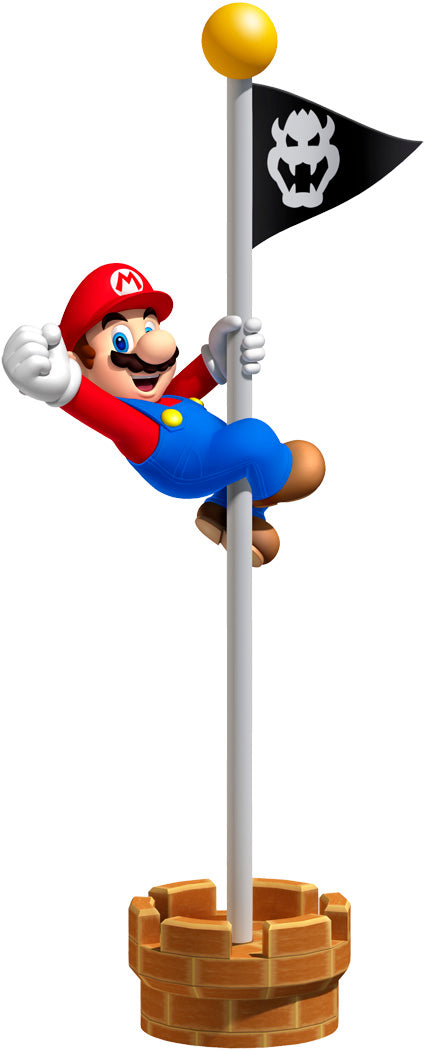 Super Mario Bros Flagpole Win! Wall Sticker Decal 023